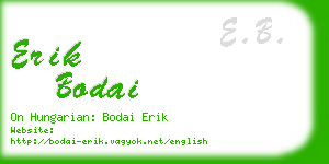 erik bodai business card